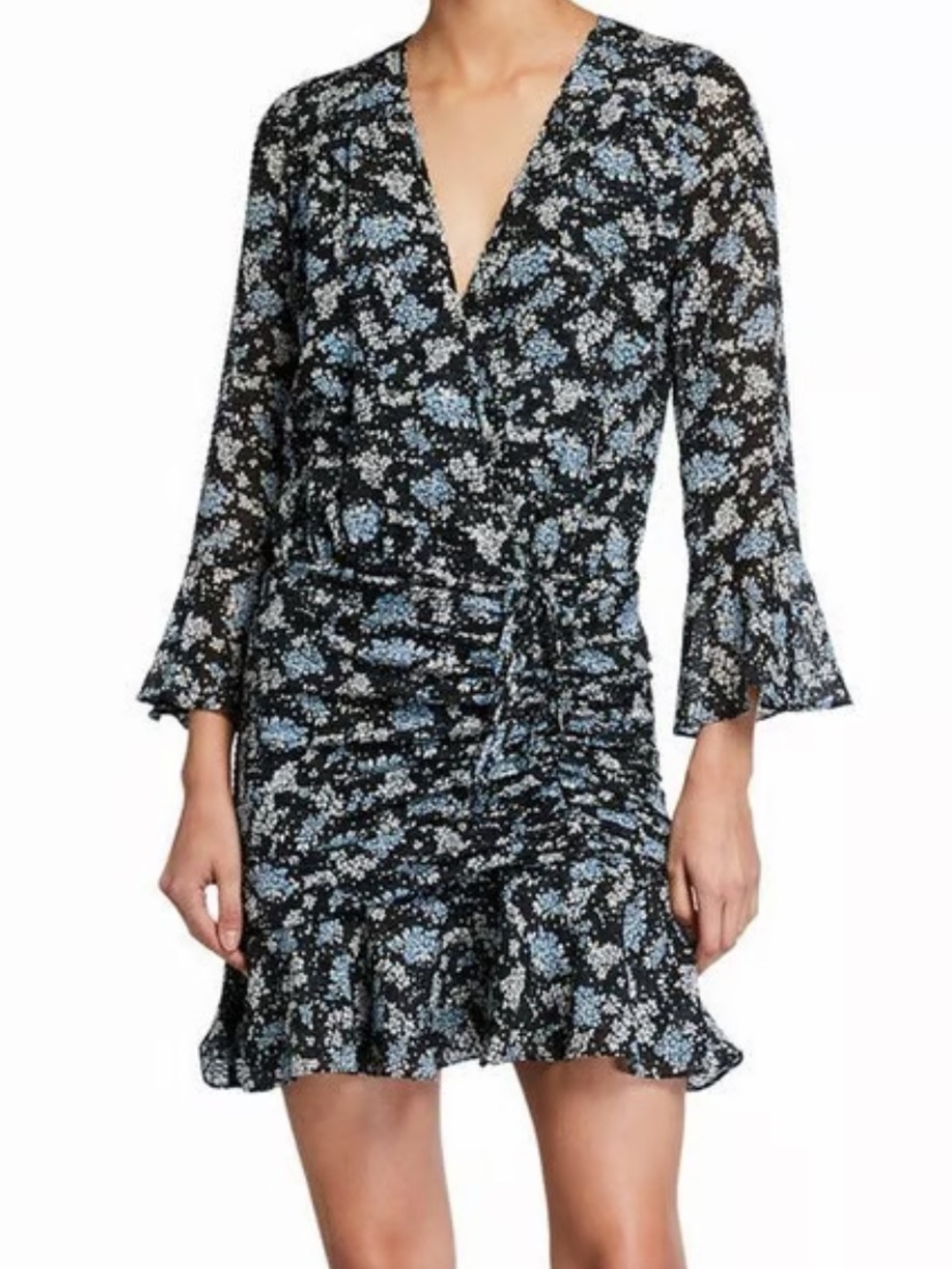 Veronica Beard Sean Dress in Black Multi Floral